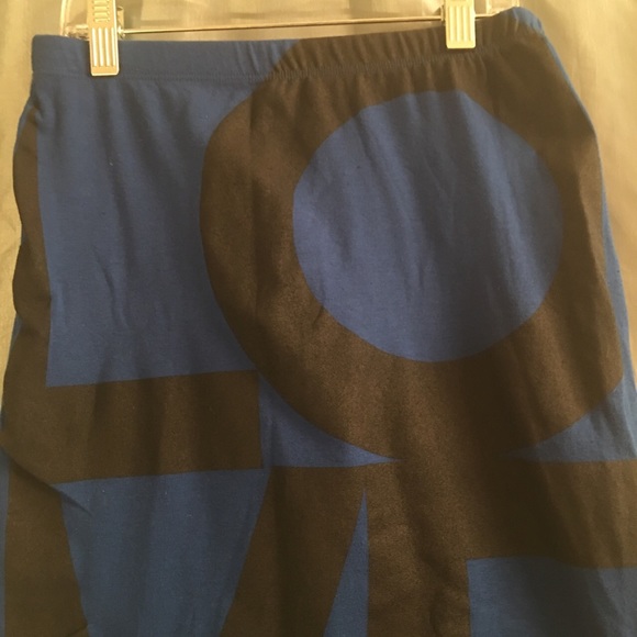 “LOVE” graphic bodycon stretch mini/mid skirt, S - Picture 2 of 4